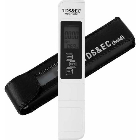 Bardusch-LCD Écran TDS EC Mètre Digital TDS Testeur 3 en 1 pour Qualité de l'eau Stylo Testeur EC, Conductivité et Température Mesure de Pureté de Qualité de l'eau Potable Picine Lab (1/5)