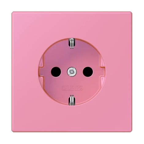 Jung Presa SCHUKO®, 16 A 250 V , morsetti a vite, Duroplast verniciato, serie LS, rose vif (4320C) LC 1521 246