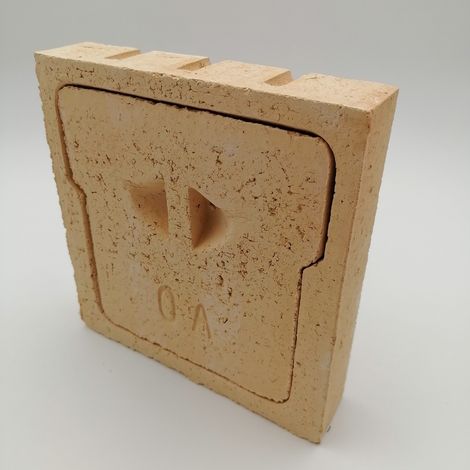 Trappe de ramonage en chamotte 190x200mm – Épaisseur 45mm – Pour conduit maçonné – Fabrication française (1/3)