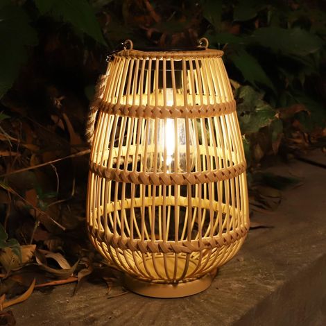 Lanterne solaire d'extérieur, style bohème, étanche, à suspendre ou à poser, pour terrasse, jardin, cour et balcon
