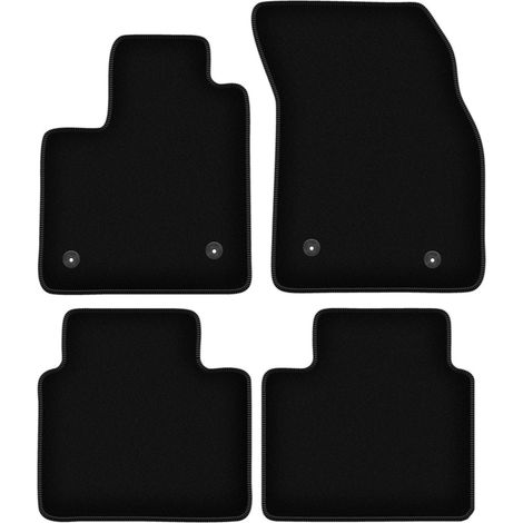 BASIC schwarze Veloursmatten für: Ford Focus MK4 Fließheck, Limousine, Kombi, Turnier, Turnier Active (2018-)