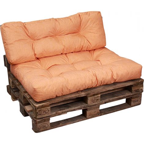 Lot Assise/Dossier Coussin Palette Orange Bananair