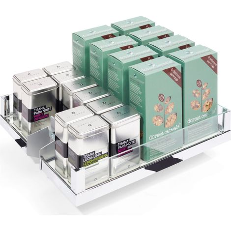 CONVOY PREMIO Einhängetablar mit Zubehörbox für Apothekerauszug, silbergrau/ grau (1/4)