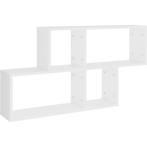 Maison Exclusive - Wandregal Weiß 100x18x53 cm Holzwerkstoff (1/5)