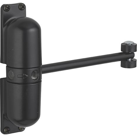 Thirard – Ferme-porte automatique à roulettes pour porte légère – Corps en alliage – Réglage de la puissance de fermeture – Angle d'ouverture 90° maximum (1/3)