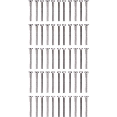 50 vis à tête cylindrique fendue en acier inoxydable A2-70 pour machines de précision et usage domestique M3M3x25 (1/5)