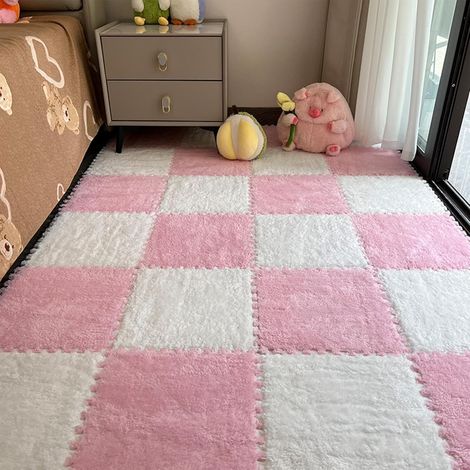 Tapis d'escalade doux  Carreaux de tapis carrés emboîtables en mousse – Tapis puzzle multi-usage pour salle de jeux, crèche, chambre à coucher, chambre d'enfant