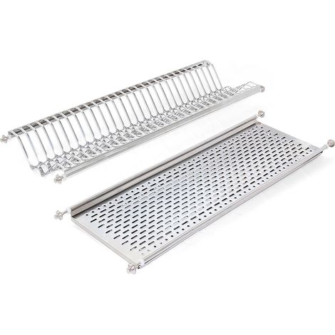 Emuca Scolapiatti a colonna, modulo 800 mm, Acciaio inossidabile