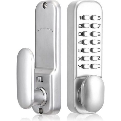 Kit de cerradura de código mecánico ZVD, cerradura de combinación de aleación de zinc de 1 a 14 dígitos con acceso sin llave para puerta corredera, con función de reinicio, para cocina, oficina, balcó (1/4)