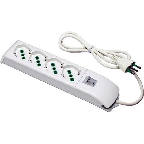 Multiprise 4X2Pt Sk Int Blanc Fido 4101004 Fme