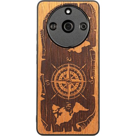 Bewood Realme 11 Pro 5G / 11 Pro Plus 5G Custodia in legno ROSA DEI VENTI MERBAU (1/5)