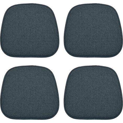 Esszimmer 4 Pack Non-Slip Chair Cushions, Seat Cushion, Washable Chair Cushion for Office Chairs, Indoor/Outdoor Garden (41 x 39 cm, Black) (1/5)