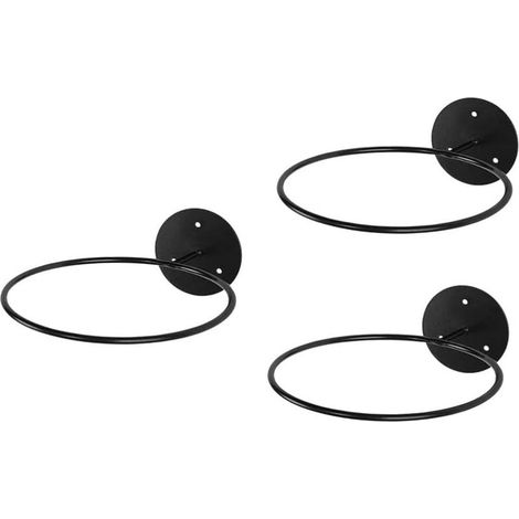 Lot de 3 supports muraux métalliques pour ballons de basketball, volleyball, football et soccer, rangement sportif design et pratique (1/5)