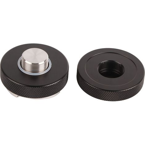 Presse à café en acier inoxydable 58mm antidérapante pour usage professionnel (4 pentes inclinées, noir) (1/5)