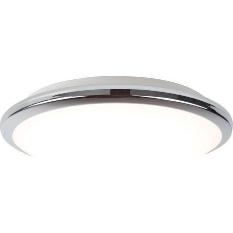 Plafoniera Contemporanea Knutsford Acciaio Cromo Vetro Bianco Led 14W 3500K (1/4)
