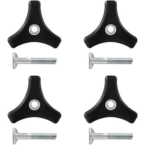 Schrauben für den Rasenmähergriff – 4 Universalschrauben und -muttern, 5,4 × 4,7 × 4,7 cm, hochbelastbarer Stahl