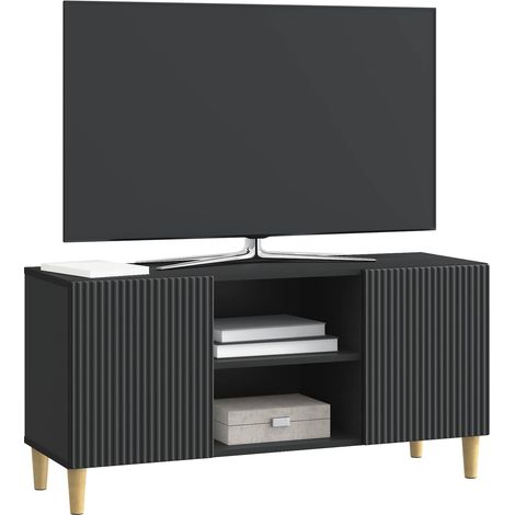 Meuble TV Banc TV Meuble de rangement - Noir 102 x 34,5 x 50 cm Bois d'ingénierie fr2549 - Maison La Vie (1/5)