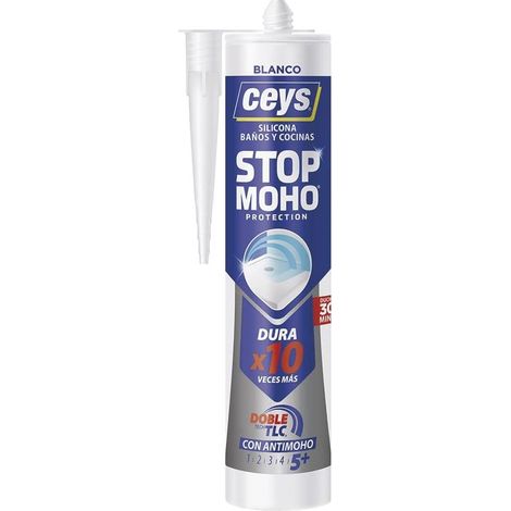 Silicona para Cocinas y Baños CEYS Stopmoho protection x10 Translucido 280ml