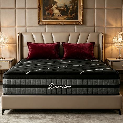 Matelas DANNASI 140x190 cm – Mousse mémoire – Noyau à ressorts indépendants – Mousse mémoire et latex – 7 zones de confort (1/5)