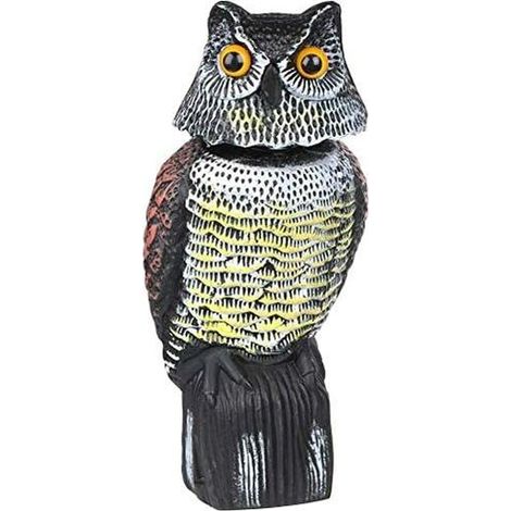 Effaroucheur d’Oiseaux Forme d'Hibou Réfléchissant Lumineux, Anti-Oiseaux epouvantail- pour éloigner Pigeons Corbeau et Plus (1/5)