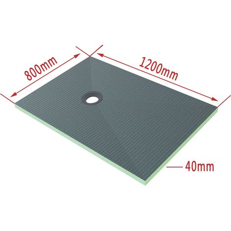 AICA Plato de ducha de XPS, Tablero de aislamiento impermeable, Panel de construccion, 1200x800x40mm (1/5)