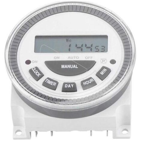 16A Minuterie Hebdomadaire Horloge Programmable Hebdomadaire Programmateur Interrupteur Relais avec Cache Anti Poussière pour Appareils Ménagers Lampe (1/4)