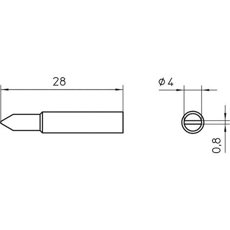 Weller XNT D punta para soldador cincel 4 mm metálica