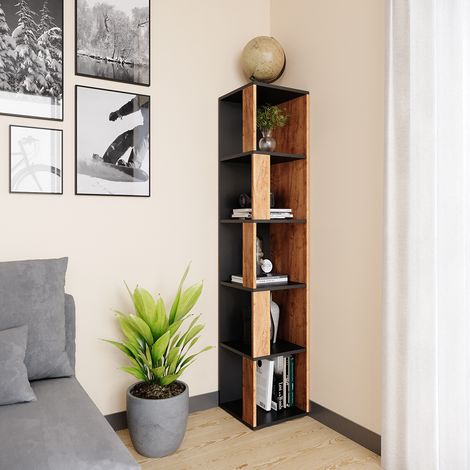 Scaffale angolare Lio, Rovere dorato, 33.3 x 162.2 cm, Vicco (1/5)