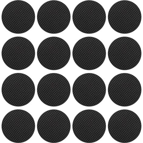 16 Pièces Patins en Caoutchouc Antidérapants, Pieds Caoutchouc Patins Autocollant Protecteurs de Meubles Protecteurs, Patins de Protection pour Sols en Boi, Pieds de Table ，Rond 50×3mm (1/5)