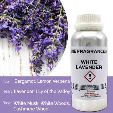 Huile parfumée pure de lavande blanche - 500 ml- Vendu par 1