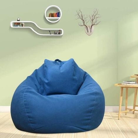 1 Housse de pouf, Tissu doux, 90x80 cm, 1 place, Intérieur (1/4)