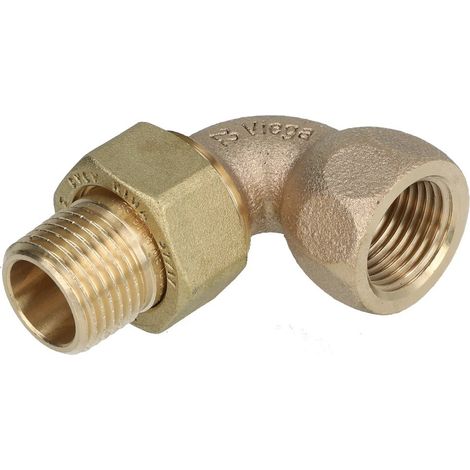 Viega Raccordo a vite, R 1/2, Rp 1/2 bronzo rosso o bronzo al silicio modello 3098, 145804