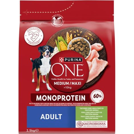PURINA ONE MED/MAX Adulte Monoprotéine Dinde 2,5 kg (1/3)