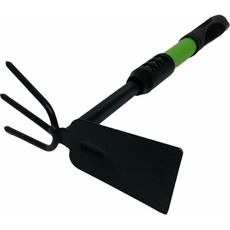 Zappa quadra tridente per orto e giardino zappetta quadrata con rastrello 40 cm per lavorare terreno aiuole (1/4)