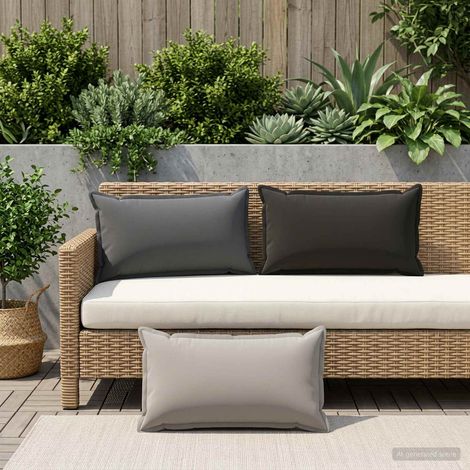 vidaXL Federa 12 pz HOUTEN Nero 40 x 80 cm Poliestere