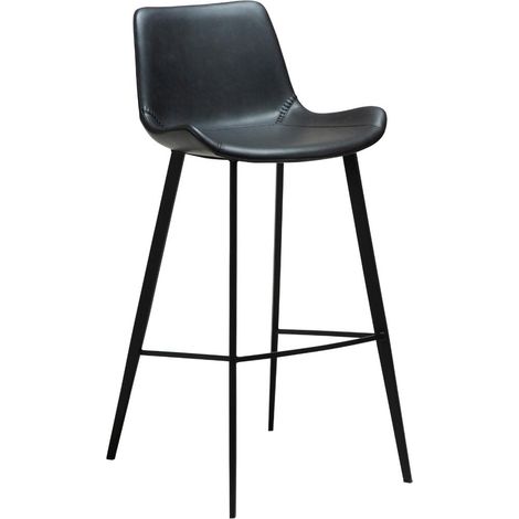 Hype Dan-Form Barhocker PU-Kunstleder schwarz.