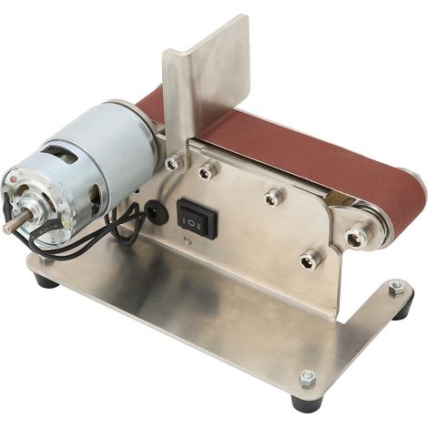 Mini ponceuse à bande, machine de polissage électrique réglable, AC 110-240V DIY, prise standard européenne 775 (100W).