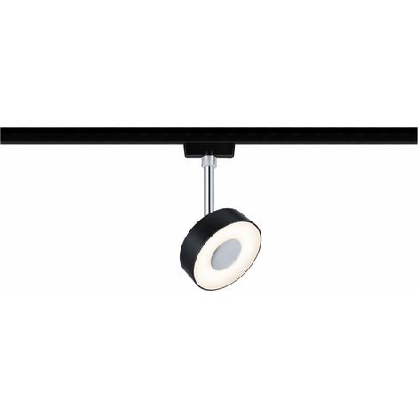 U-Rail LED Schienenspot Circle Einzelspot Dimmbar Schwarz, Chrom