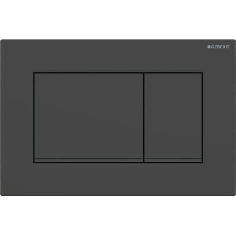 Online Store – Plaque de commande WC Geberit Sigma20 – 24,6 cm x 16,4 cm – Finition mat noir – Easy-to-clean – Pour deux types de chasse d'eau (1/4)