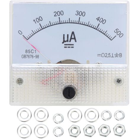 Voltmètre Analogique, 85C1 DC 0 500UA ABS pointeur ampèremètre ampèremètre panneau compteur de courant de haute précision (1/5)