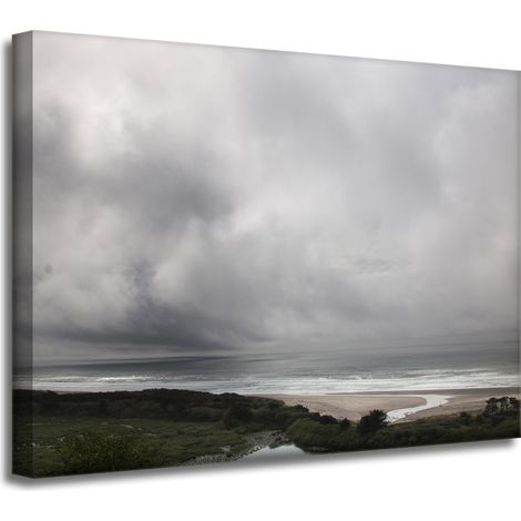 Leinwanddruck Natur „Mündung zum Meer“ 40x30 cm