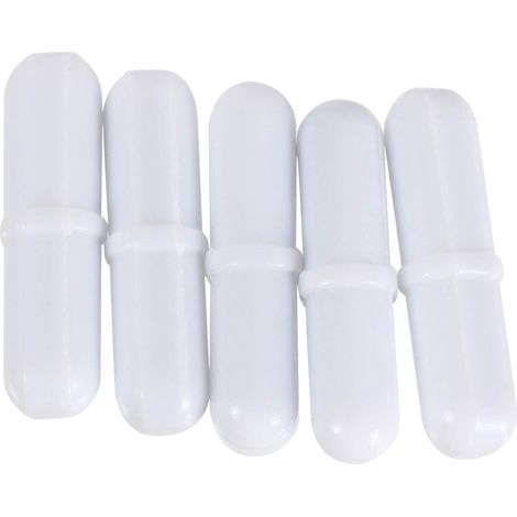 Lot de 5 Barres Magnétiques en Ptfe Blanches pour Laboratoire Chimique et Biologique, Agitateur Magnétique Friction et Usure (1/5)