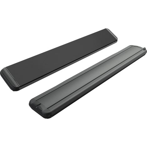 Stufa Elettrica ad Infrarossi 125x20,1x5,8 cm da Soffitto 1800W in Alluminio Moel Hot-Top Nera