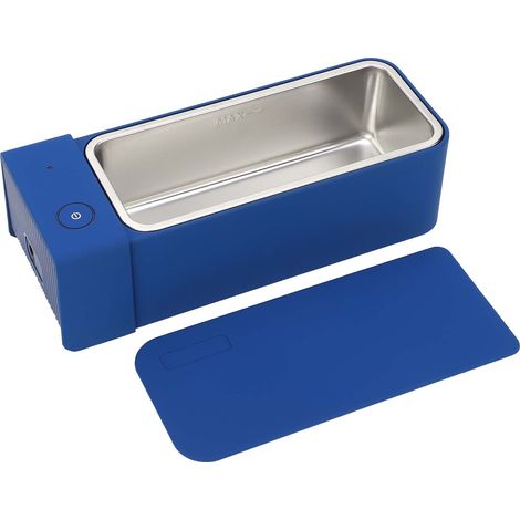 Mini nettoyeur à ultrasons 600 ml, 50 kHz, appareil de nettoyage de cuves à ultrasons MK186, bleu, prise européenne, 220–240 V CA (1/5)
