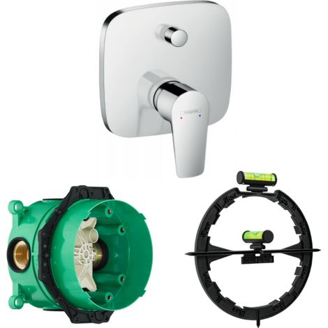 HANSGROHE Façade Talis E mitigeur bain douche encastré Chromé avec corps encastré et outil (1/5)