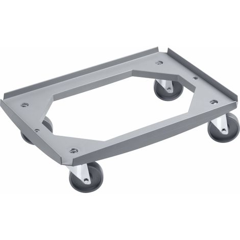Meister Transportroller 620 x 420 mm - Für Euro-Stapelbehälter 600 x 400 mm - 250 kg Tragkraft - ABS-Gestell - TPE-Räder (1/3)