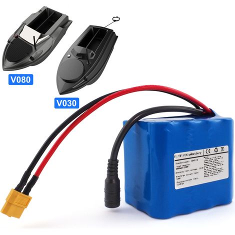 Akku für Futterboote V030 V080, leistungsstarker Li-Ionen-Akku, 20 Ah, 20000 mAh