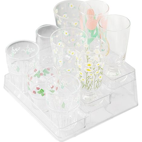 Présentoir acrylique transparent 3 étages, étagère surélevée de rangement pour cuisine et salle de bain (1/5)