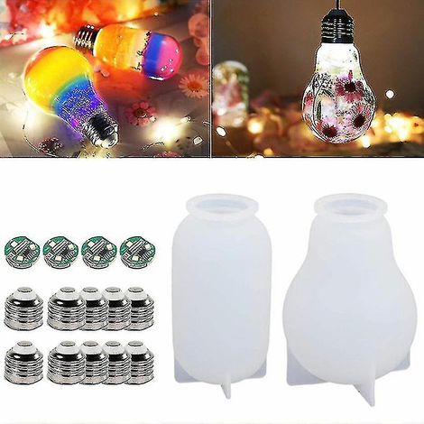 Moule à ampoule LED en silicone pour résine, lot de 16 pièces. (1/5)