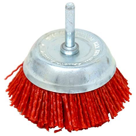 Spazzola a tazza Bellota 50826-75 b rossa abrasiva in nylon industriale (1/4)